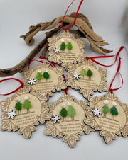 Sea Glass Friendship Ornament, Handmade Christmas Tree Decoration