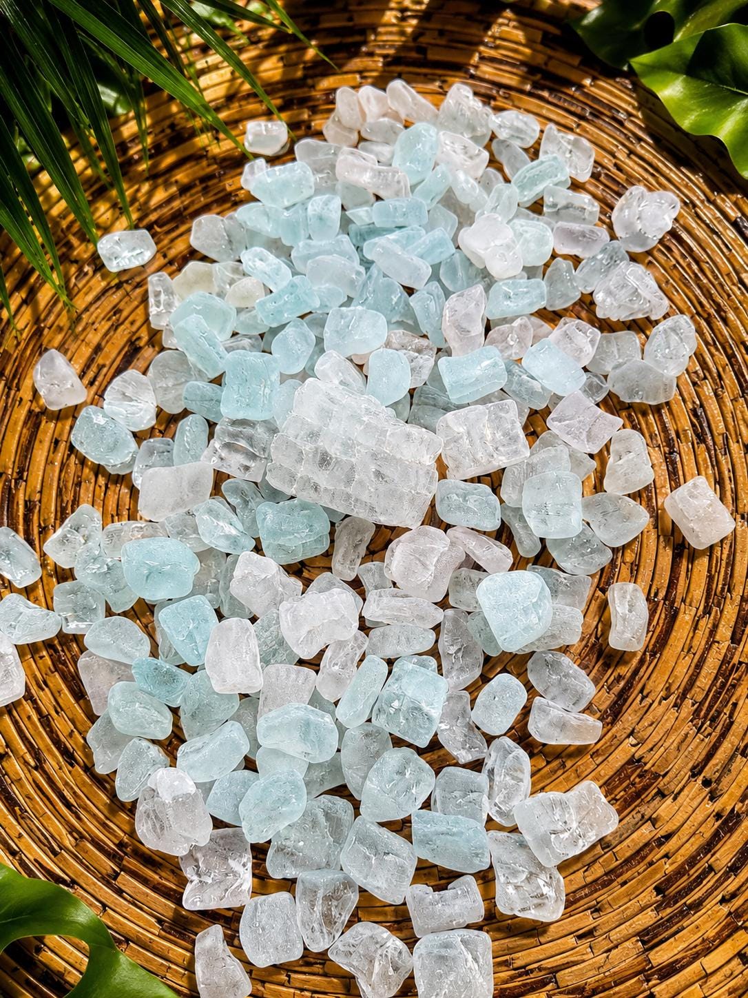 Caribbean Ice™ Genuine Sea Glass Earrings, Tempered Ocean Glass Earrings, Coastal Dangle Earrings, Boho Beach Jewelry, Unique