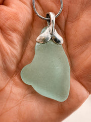 Mermaid Tail Sea Glass Necklace, Authentic Caribbean Sea Glass Pendant, Real Beach Glass Jewelry, Embrace Your Inner Mermaid