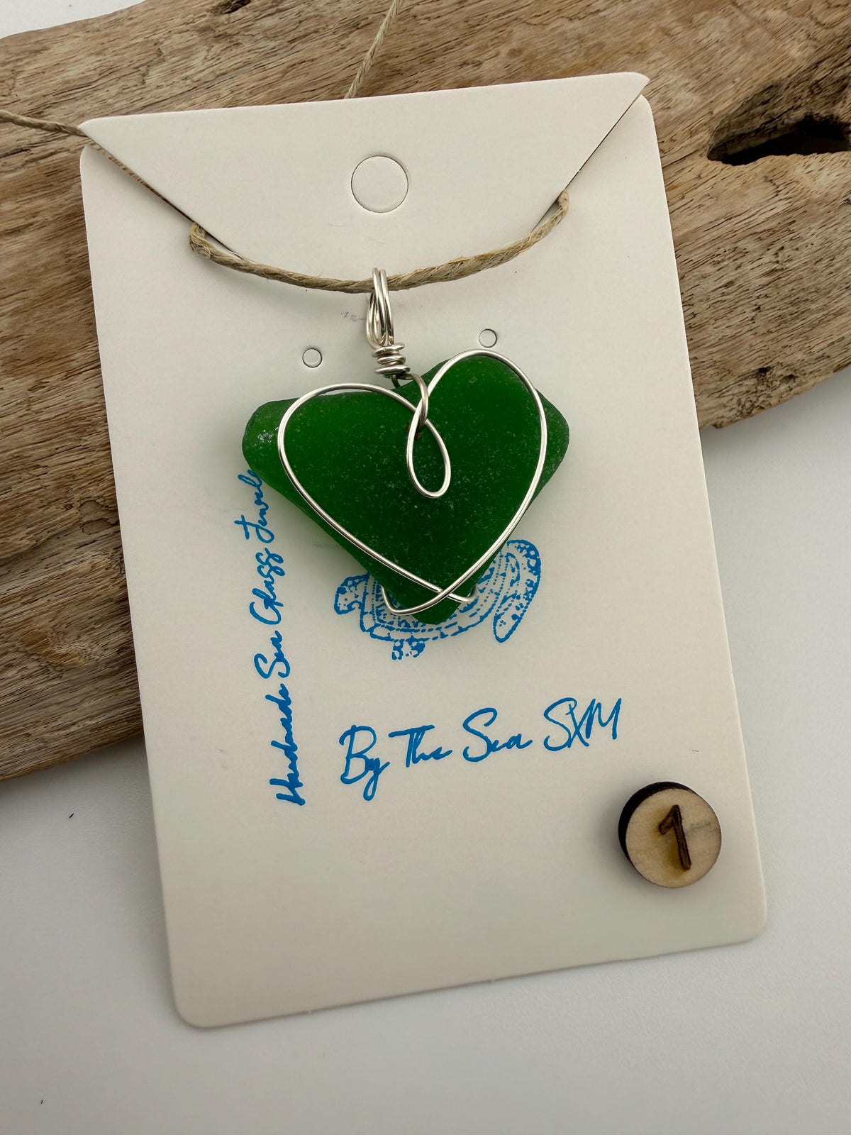 Authentic Caribbean Sea Glass Heart Necklace | Choose Your Heart | Hand Wrapped Sterling Silver Pendant | Beach Glass Jewelry
