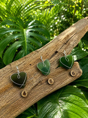 Authentic Caribbean Sea Glass Heart Necklace | Choose Your Heart | Hand Wrapped Sterling Silver Pendant | Beach Glass Jewelry