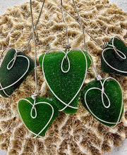 Authentic Caribbean Sea Glass Heart Necklace | Choose Your Heart | Hand Wrapped Sterling Silver Pendant | Beach Glass Jewelry