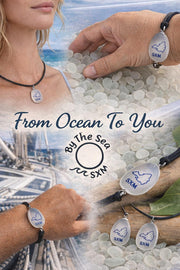 Authentic St Martin Sea Glass Necklace, Key Chain or Bracelet, SXM Island Jewelry, Real Caribbean Sea Glass Souvenir Gift