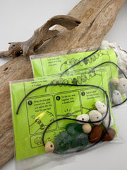 DIY Beach Treasure Friendship Bracelet Kit, Authentic Caribbean Sea Glass, Sea Bean & Coral Craft Kit, Family Activity