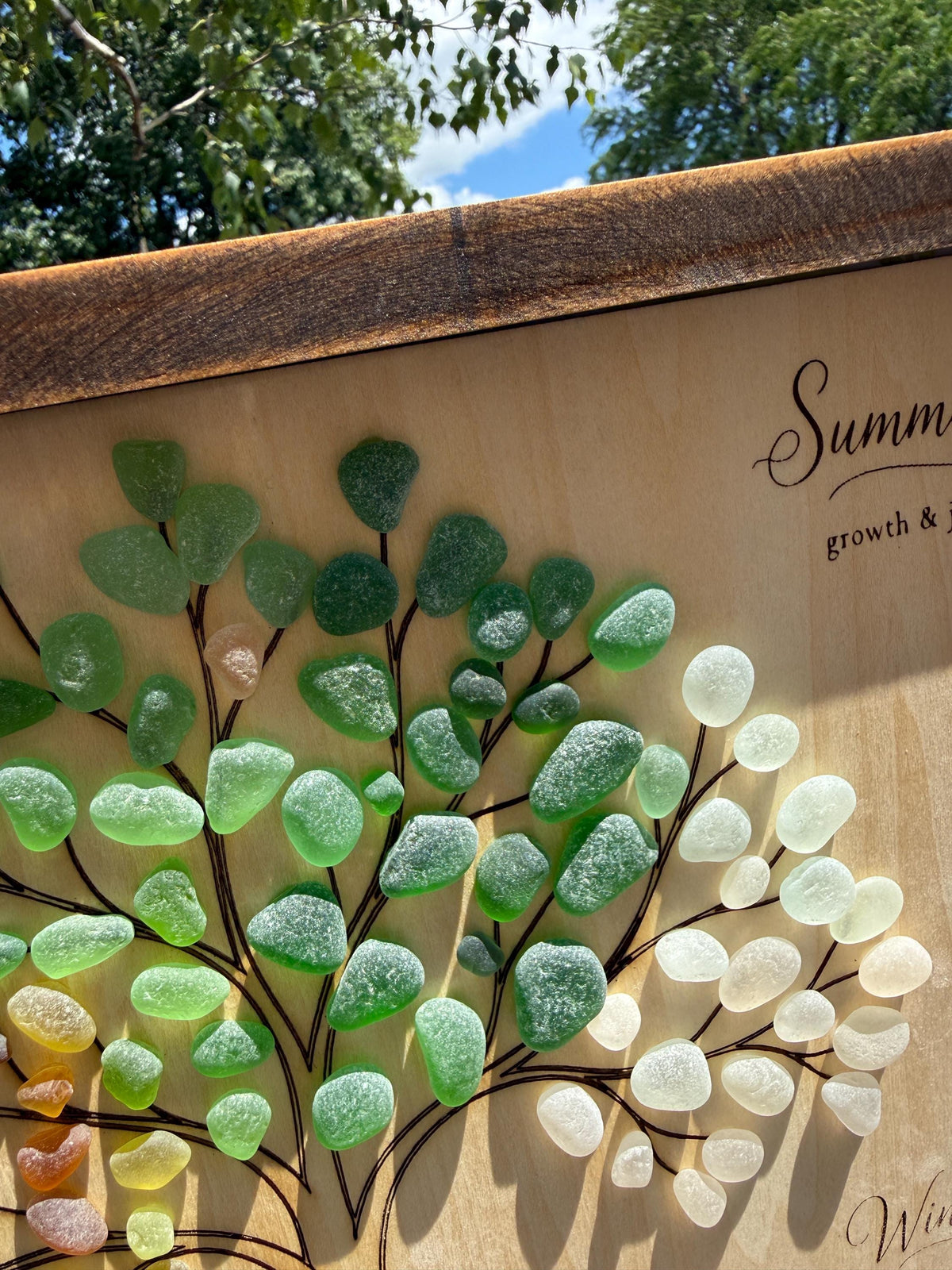 Celebrating All Seasons of Life | Sea Glass Tree of Life | Retirement, Birthday, Anniversary, Memorial & Milestone Gift