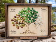 Celebrating All Seasons of Life | Sea Glass Tree of Life | Retirement, Birthday, Anniversary, Memorial & Milestone Gift