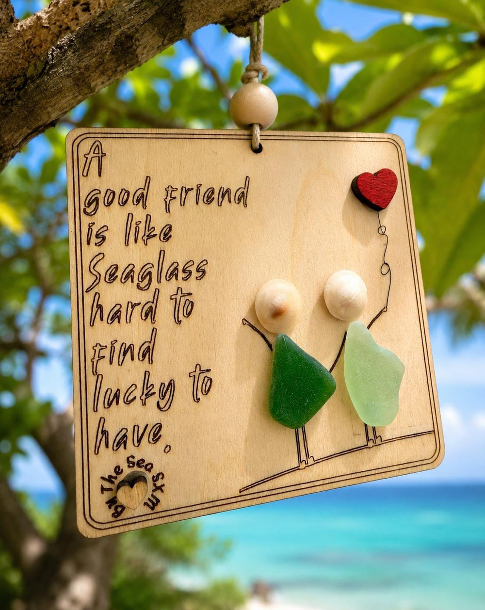 Sea Glass Friendship Ornament | A Friend Like Sea Glass | Best Friend Gift | Beach Lover Gift | Personalized Friendship Keeps