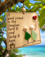 Sea Glass Friendship Ornament | A Friend Like Sea Glass | Best Friend Gift | Beach Lover Gift | Personalized Friendship Keeps