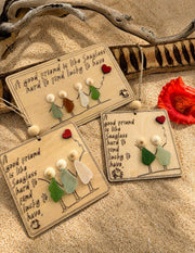 Sea Glass Friendship Ornament | A Friend Like Sea Glass | Best Friend Gift | Beach Lover Gift | Personalized Friendship Keeps