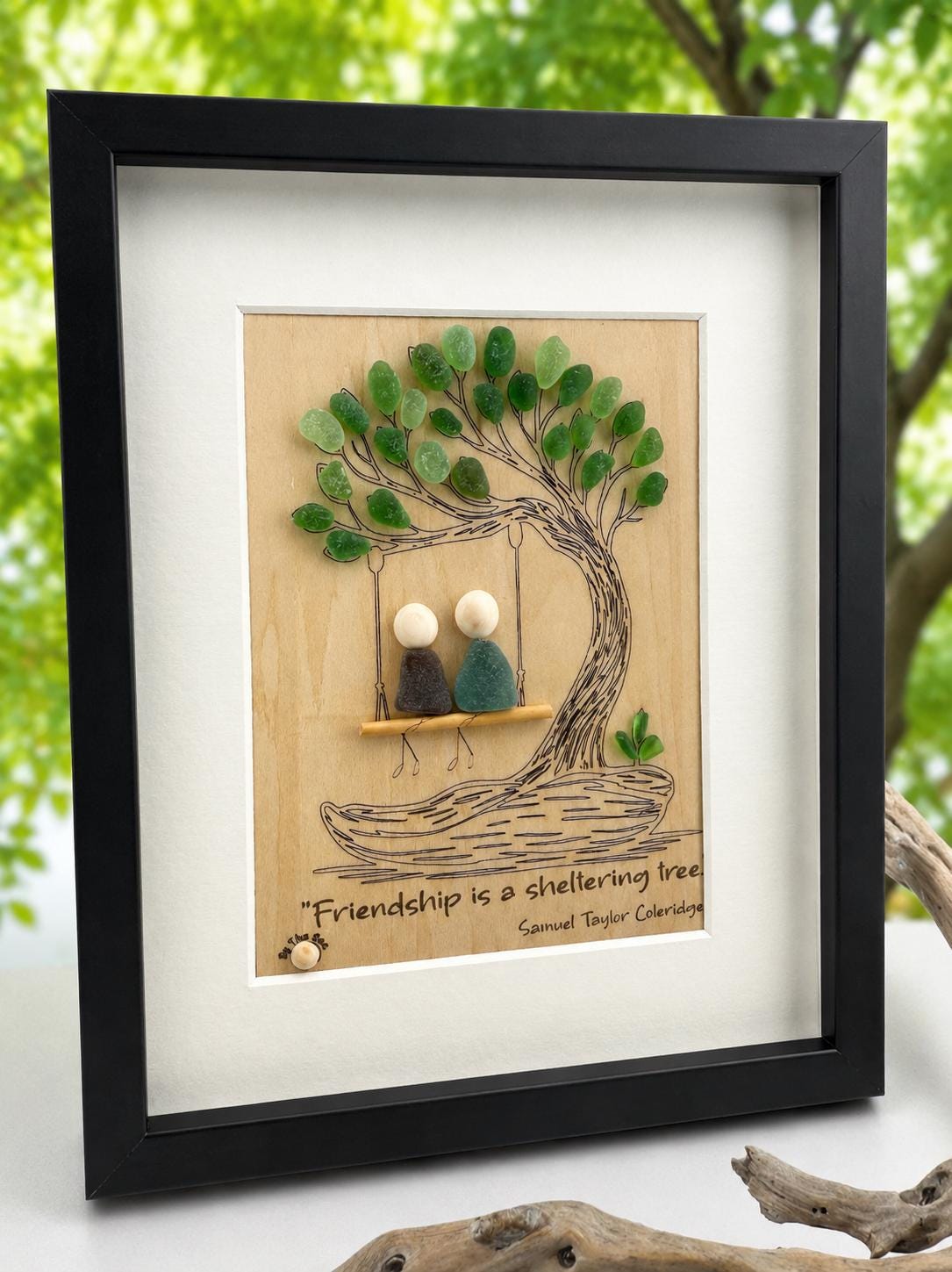 NEW Sea Glass Friendship Tree Art: Handmade Coastal Decor, Personalized Sea Glass  Friendship Gift