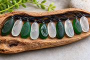 Choose Your Engraved Sea Glass Necklace, Authentic Caribbean Sea Glass Pendant, Beach Glass Jewelry, Coastal Gift