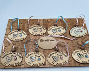 Sea Glass Baby Ornament, Wooden Welcome to the World Gift, Baby’s Shower Keepsake, Baby’s first Christmas