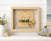 Beach Friends Are the Best Friends – Sea Glass Friendship Gift, Coastal Decor, Caribbean Sea Glass Art, 5x7 Frame