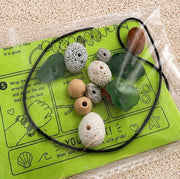 DIY Beach Treasure Friendship Bracelet Kit, Authentic Caribbean Sea Glass, Sea Bean & Coral Craft Kit, Family Activity