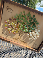 Celebrating All Seasons of Life | Sea Glass Tree of Life | Retirement, Birthday, Anniversary, Memorial & Milestone Gift