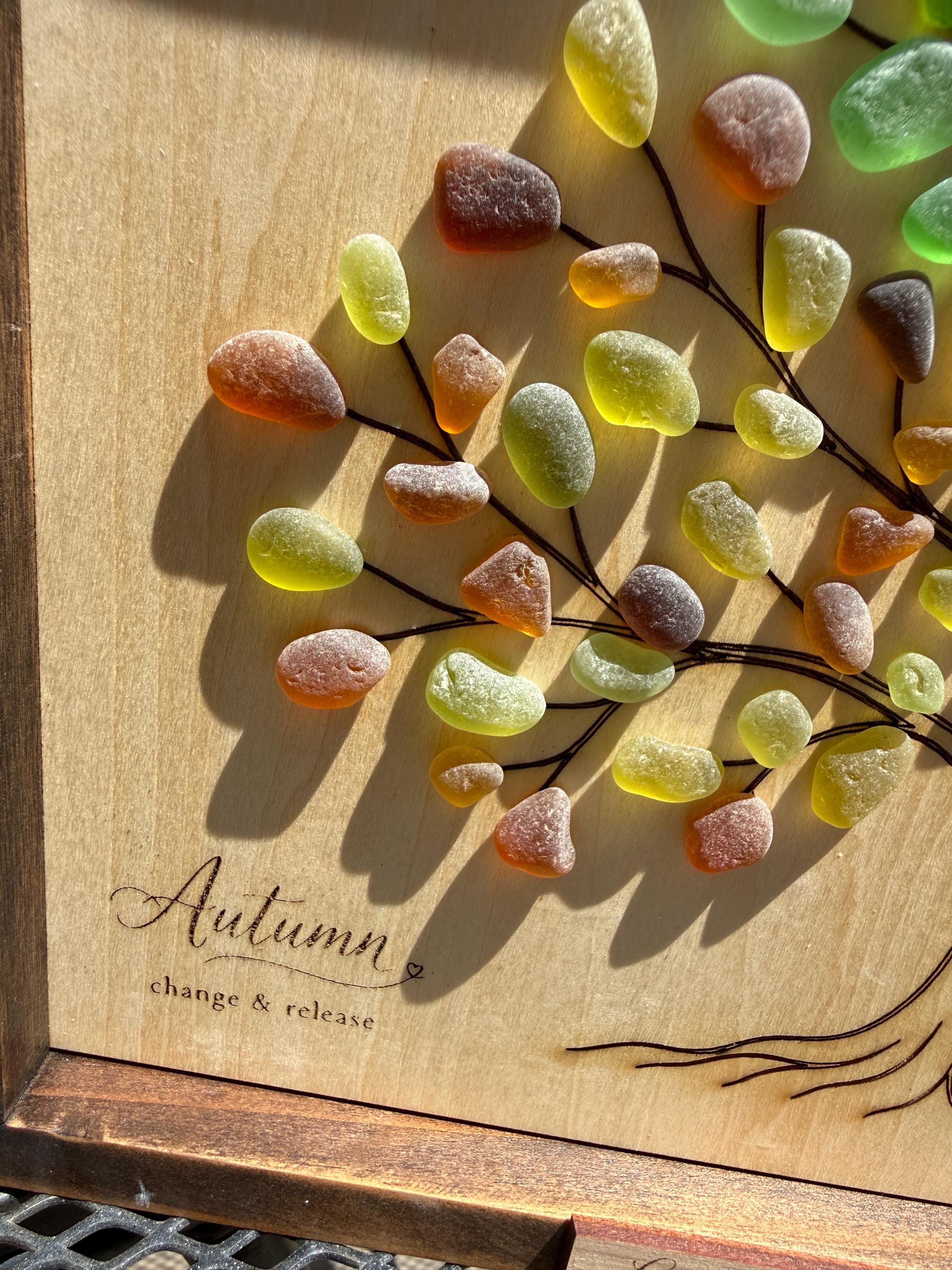 Celebrating All Seasons of Life | Sea Glass Tree of Life | Retirement, Birthday, Anniversary, Memorial & Milestone Gift