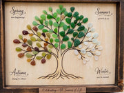 Celebrating All Seasons of Life | Sea Glass Tree of Life | Retirement, Birthday, Anniversary, Memorial & Milestone Gift