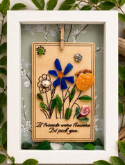 Genuine Sea Glass Friendship Flowers – Handmade Coastal Shadow Box Gift