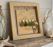 Beach Friends Are the Best Friends – Sea Glass Friendship Gift, Coastal Decor, Caribbean Sea Glass Art, 5x7 Frame