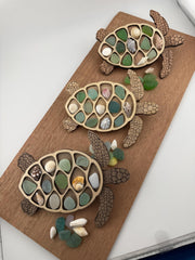 Interactive Sea Glass Turtle – Genuine Caribbean Sea Glass Coastal Curio – Ocean Treasure Turtle™