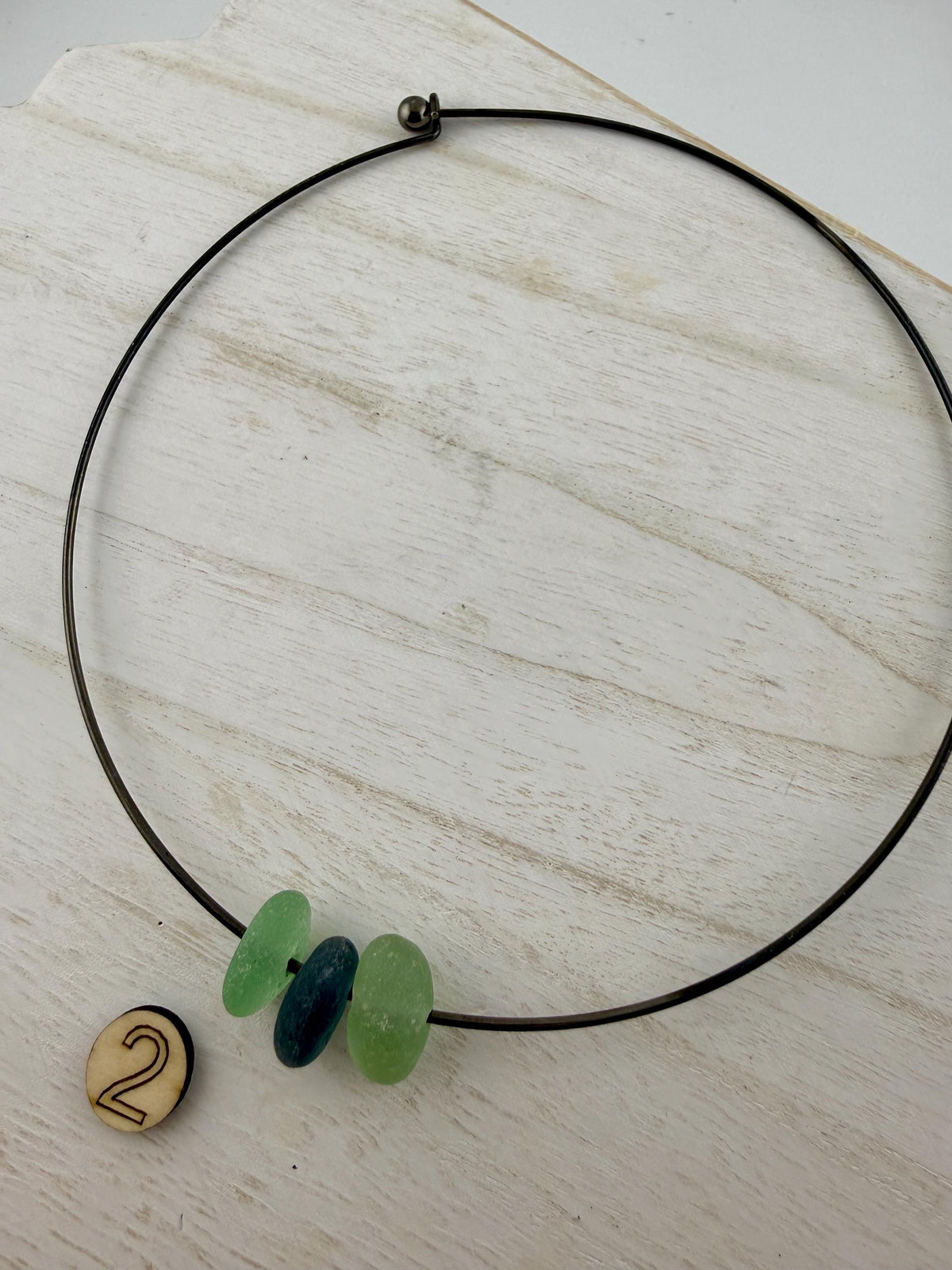 Vintage Mermaid Sea Glass Choker – Authentic Caribbean Sea Glass Necklace - Unique Beach Jewelry