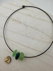 Vintage Mermaid Sea Glass Choker – Authentic Caribbean Sea Glass Necklace - Unique Beach Jewelry