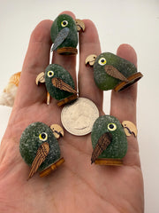Personalized Parrot Island™ | Genuine Sea Glass Parrots | Tropical Beach Decor | Custom Family Gift | Caribbean Sea Glass