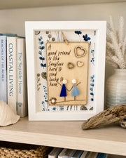 Sea Glass Friend Gift, Coastal Shelf Decor, Beach House Tabletop Decor, Handmade Friendship Keepsake