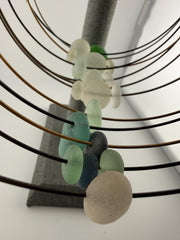 Vintage Mermaid Sea Glass Choker – Authentic Caribbean Sea Glass Necklace - Unique Beach Jewelry