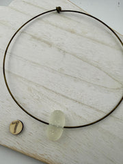 Vintage Mermaid Sea Glass Choker – Authentic Caribbean Sea Glass Necklace - Unique Beach Jewelry