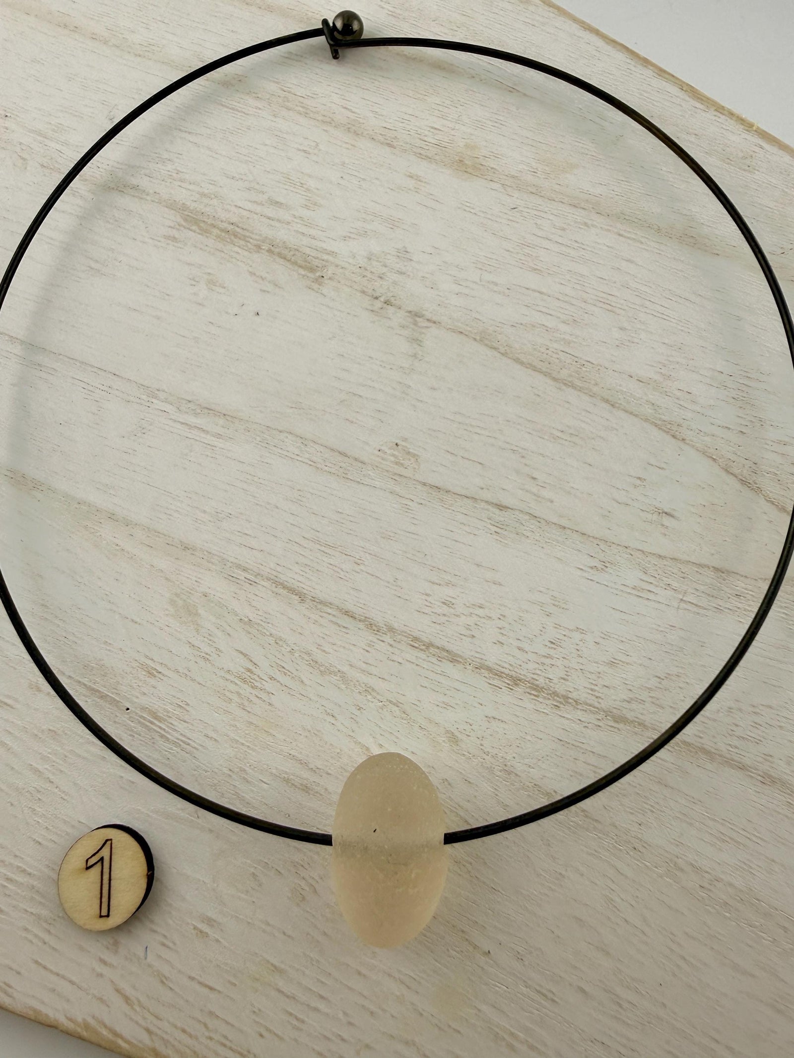 Vintage Mermaid Sea Glass Choker – Authentic Caribbean Sea Glass Necklace - Unique Beach Jewelry