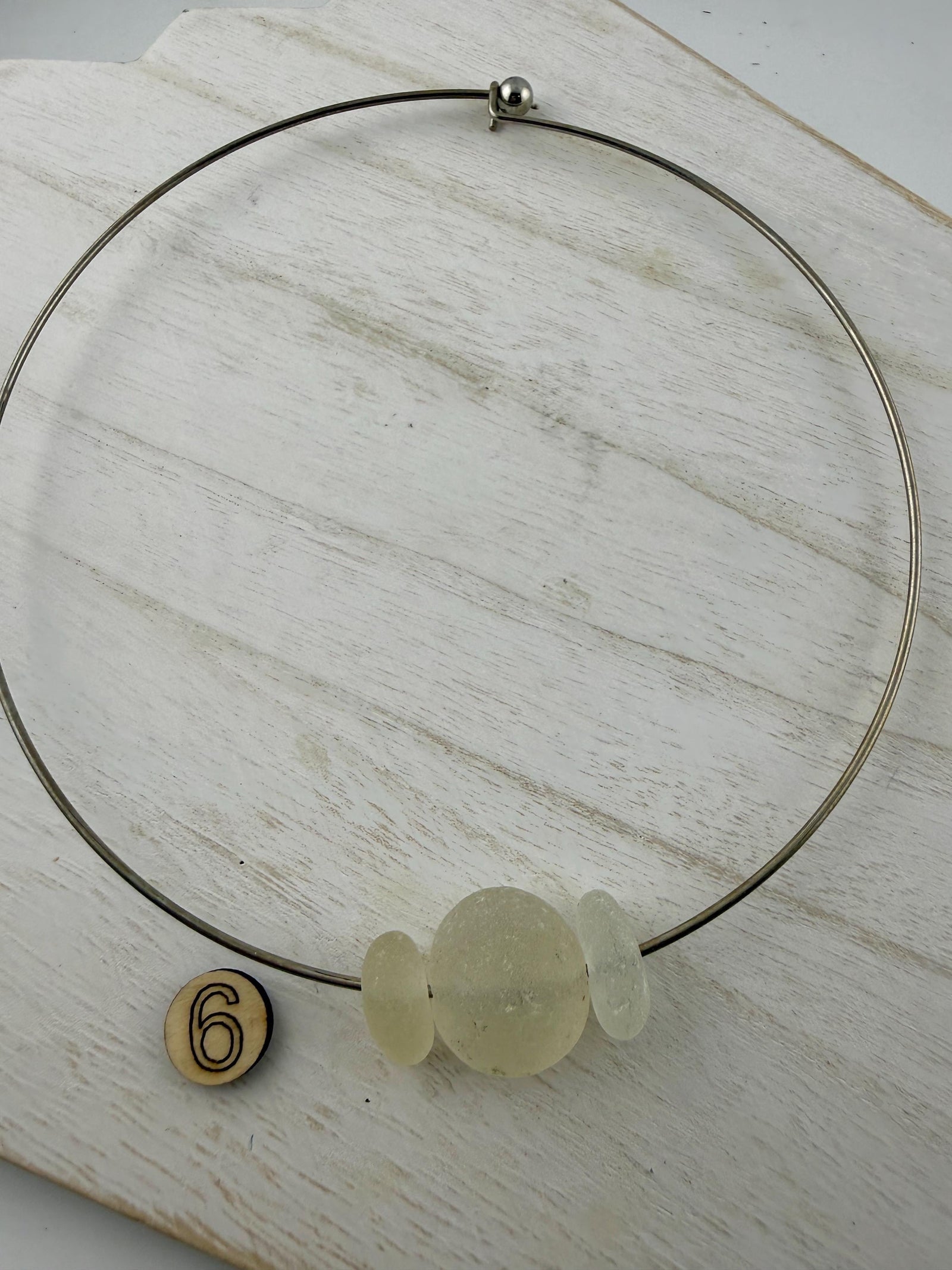 Vintage Mermaid Sea Glass Choker – Authentic Caribbean Sea Glass Necklace - Unique Beach Jewelry