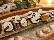 Personalized Shorebird Island™ | Genuine Sea Glass Bird Family | Custom Beach Decor | Family Keepsake | Add More Birds Anytim