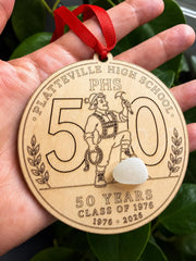 Custom Class Reunion Ornament – Personalized School & Alumni Keepsake – 5th, 10th, 25th, 40th, 50th Reunion Gift