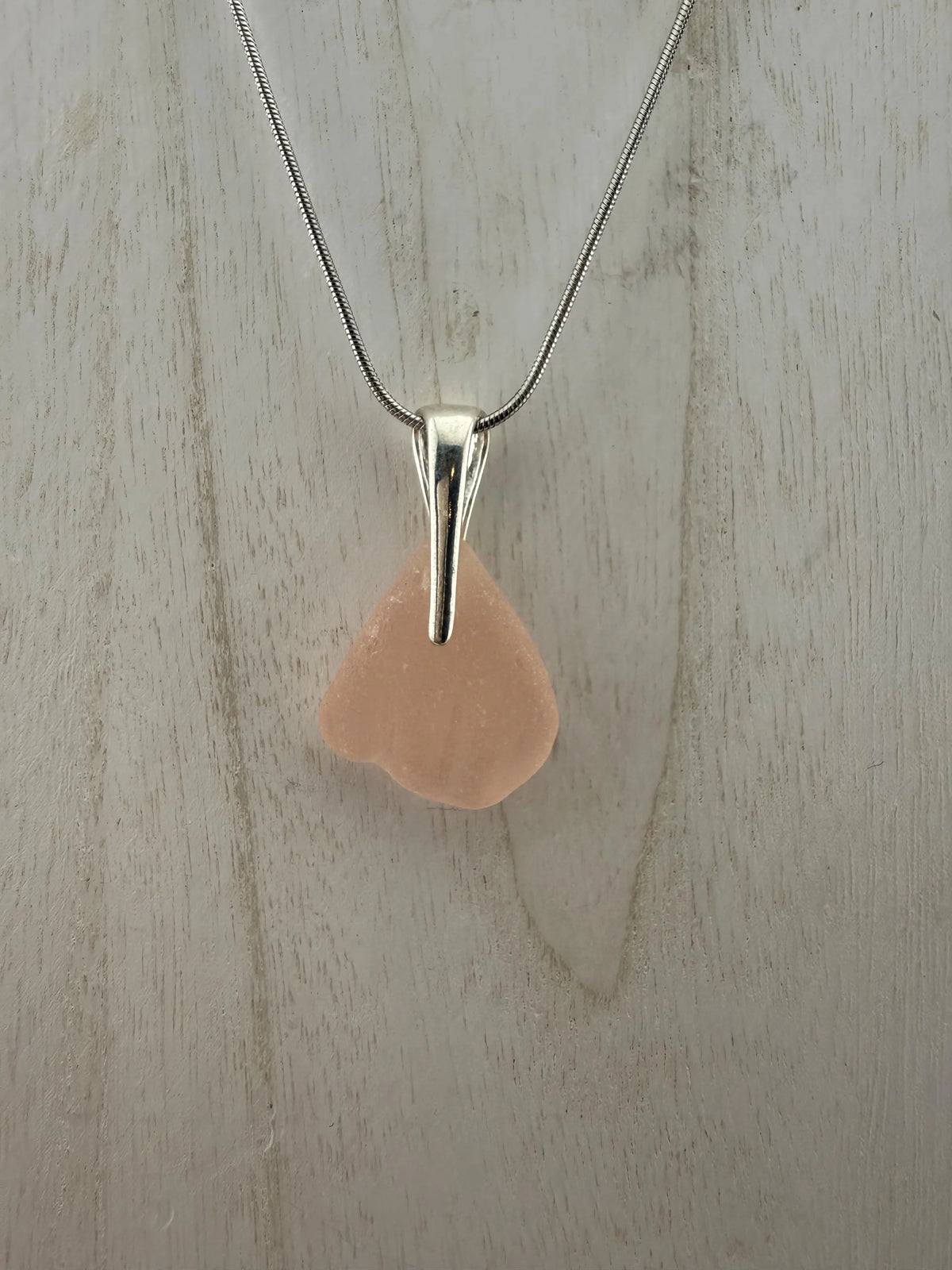 Pretty in Pink – Rare Blush Pink Authentic Caribbean Sea Glass Necklaces, Ocean Jewelry