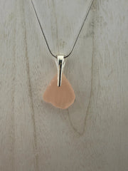 Pretty in Pink – Rare Blush Pink Authentic Caribbean Sea Glass Necklaces, Ocean Jewelry