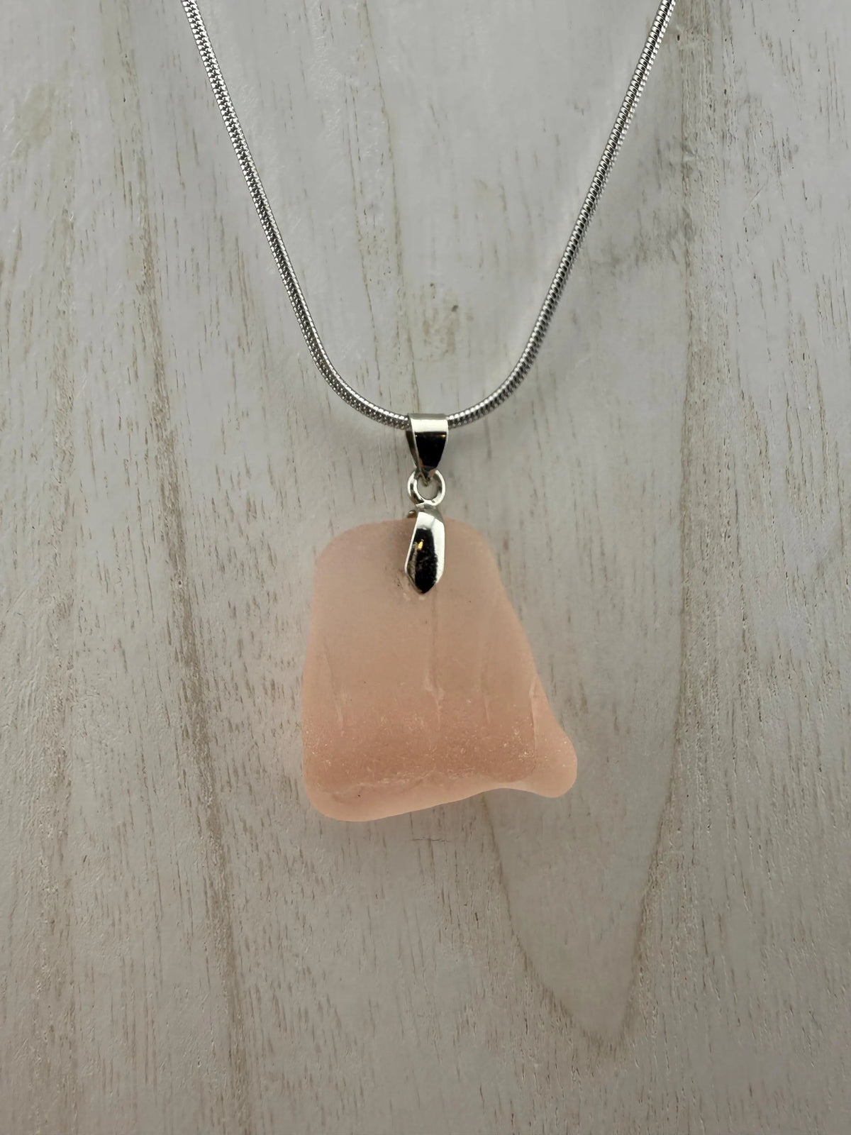 Pretty in Pink – Rare Blush Pink Authentic Caribbean Sea Glass Necklaces, Ocean Jewelry