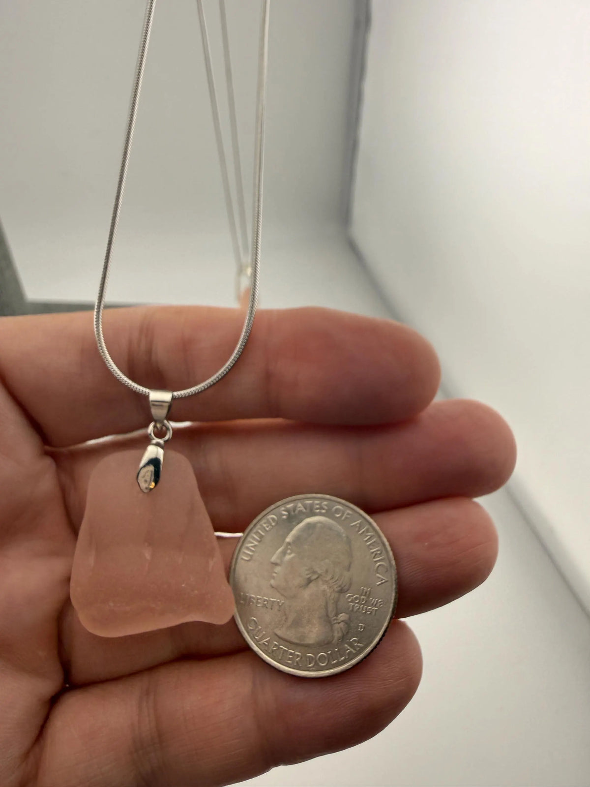 Pretty in Pink – Rare Blush Pink Authentic Caribbean Sea Glass Necklaces, Ocean Jewelry