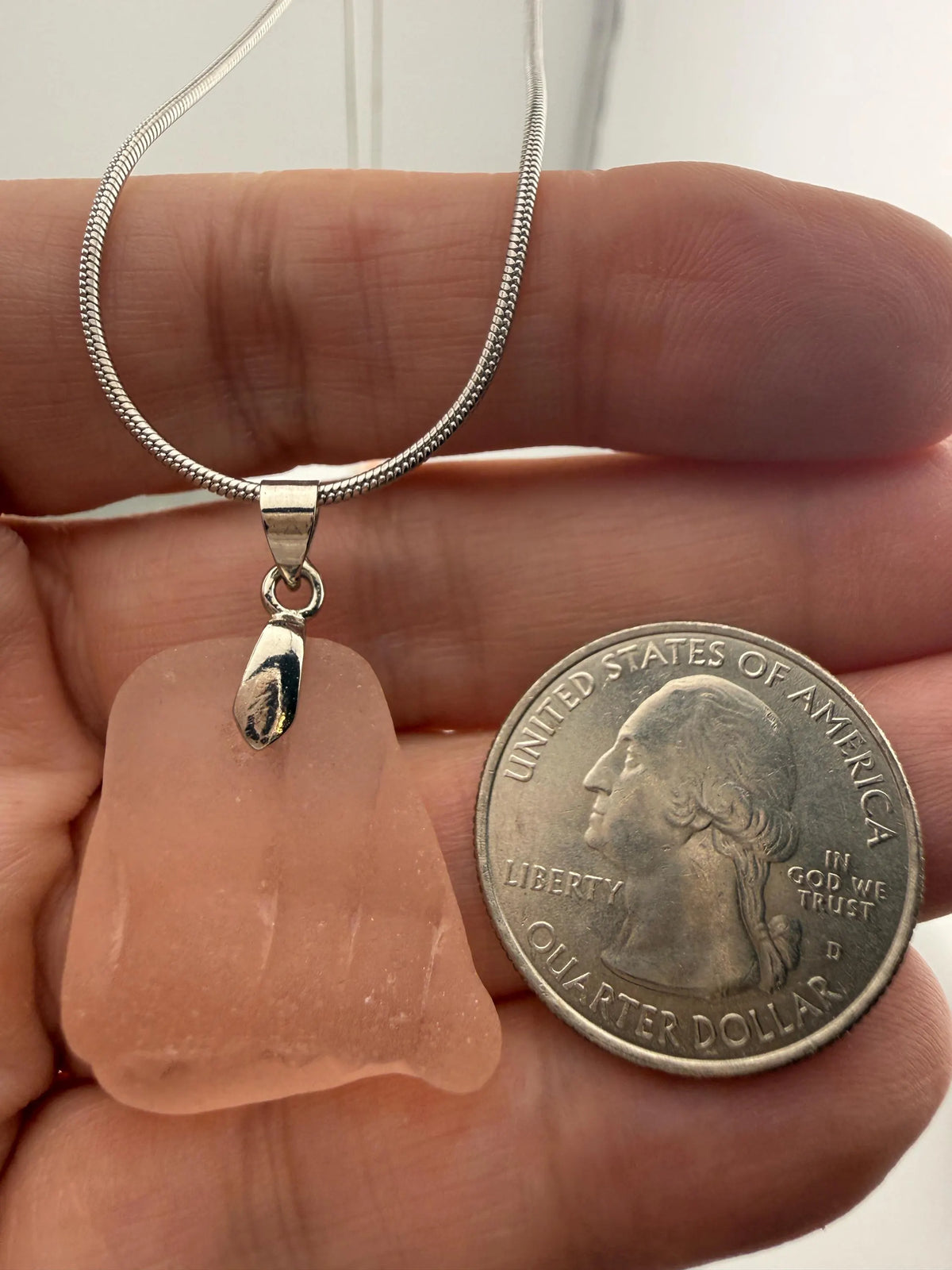 Pretty in Pink – Rare Blush Pink Authentic Caribbean Sea Glass Necklaces, Ocean Jewelry