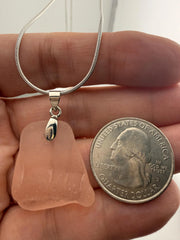 Pretty in Pink – Rare Blush Pink Authentic Caribbean Sea Glass Necklaces, Ocean Jewelry