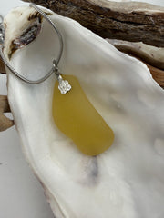 Rare Authentic Caribbean Sunshine Sea Glass Necklace – Butter Yellow – Honey Butter & Butter Kiss