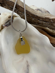Rare Authentic Caribbean Sunshine Sea Glass Necklace – Butter Yellow – Honey Butter & Butter Kiss