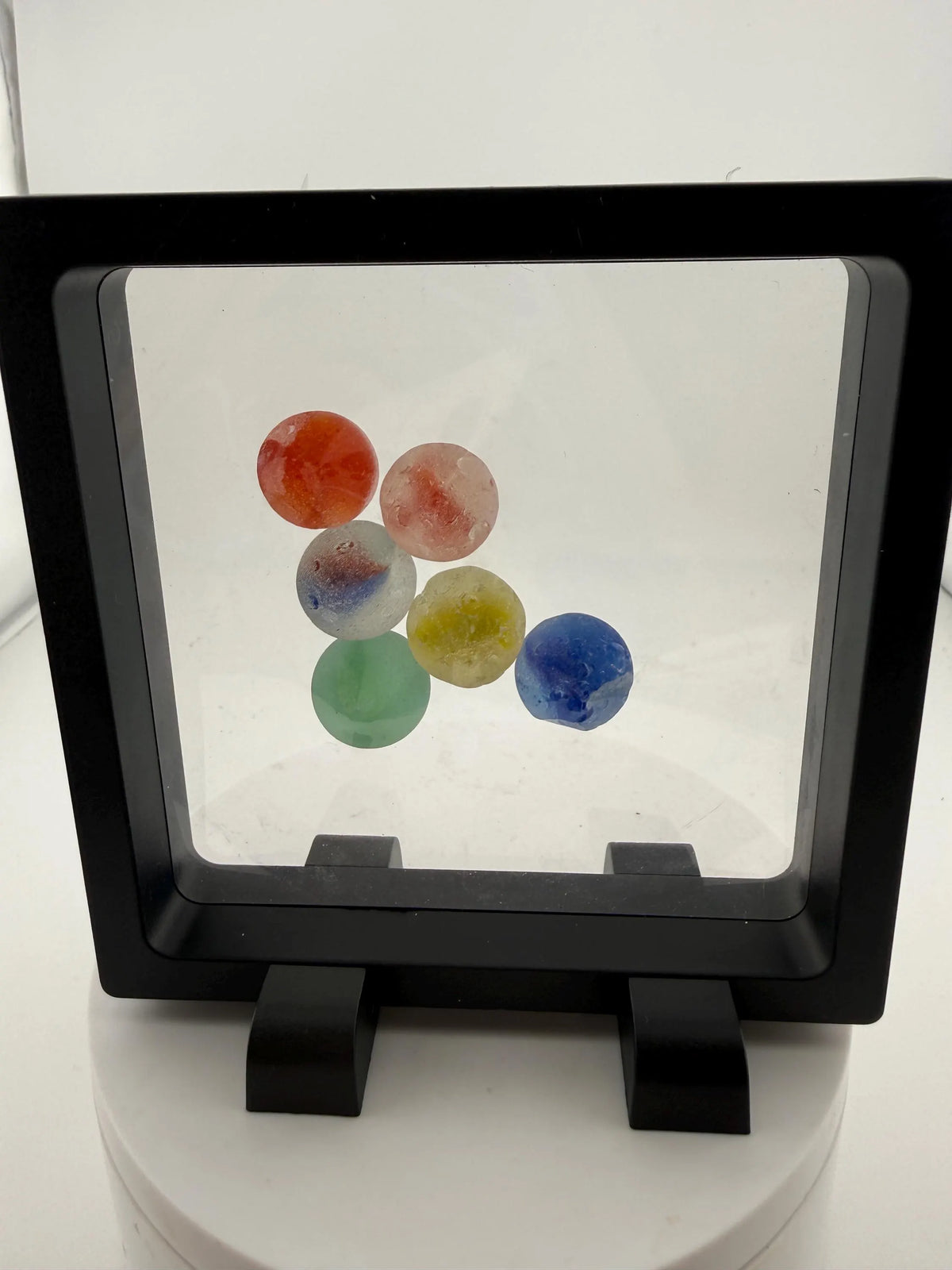 Rare Sea Glass Collector Marbles – Caribbean Rainbow Set of 6 – Perfectly Imperfect Sea Finds– Genuine Sea Found Glass Marble Collection