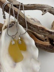 Rare Authentic Caribbean Sunshine Sea Glass Necklace – Butter Yellow – Honey Butter & Butter Kiss
