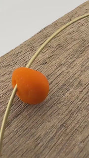 Etsy video 4323143418-1 | Rare Orange Sea Glass Choker: Caribbean Milk Glass, Stainless Steel