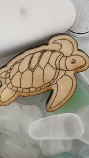 Etsy video 1794706622-1 | Sea Glass Mosaic Art - Sea Turtle, Framed Coastal Decor (4.5" x 6")