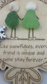 Etsy video 4417614030-2 | Sea Glass Friendship Ornament, Handmade Christmas Tree Decoration
