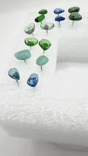 Etsy video 1755594489-1 | Caribbean Sea Glass & Resin Stud Earrings, Hypoallergenic Boho Jewelry