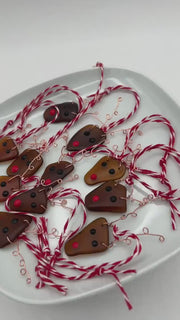Etsy video 1849357531-1 | Set of 2, Sea Glass Reindeer Couple Christmas Ornaments, Handmade Coastal Holiday Decor