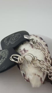 Etsy video 4530651169-1 | Rare Pirate Sea Glass Necklace - Laser Engraved Caribbean Sea Glass Pendant, Thick Authentic Black Pirate Glass, Gift for Him or Her
